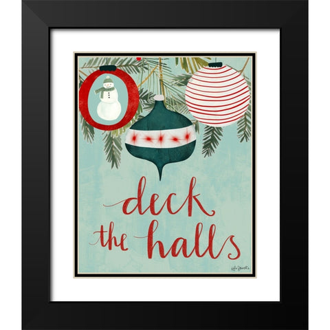 Deck the Halls Black Modern Wood Framed Art Print with Double Matting by Doucette, Katie