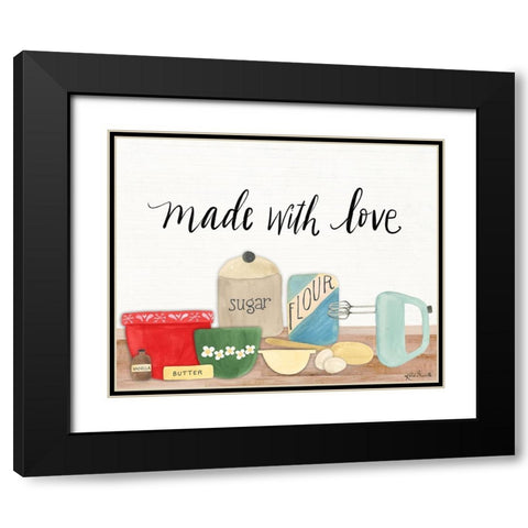 Made with Love Black Modern Wood Framed Art Print with Double Matting by Doucette, Katie