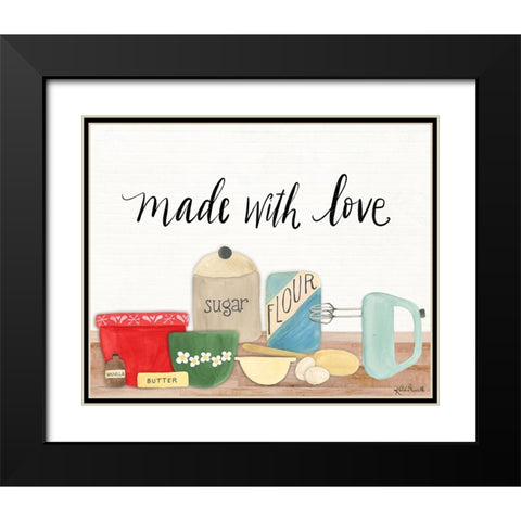 Made with Love Black Modern Wood Framed Art Print with Double Matting by Doucette, Katie