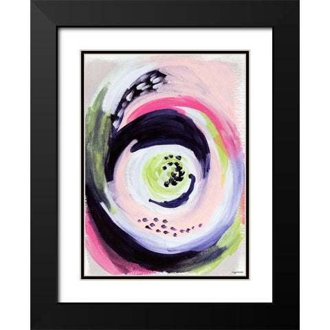 Brightwirl Black Modern Wood Framed Art Print with Double Matting by Brown, Kyra