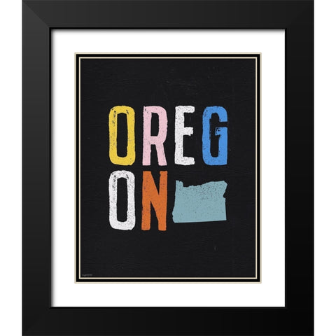 Oregon Black Modern Wood Framed Art Print with Double Matting by Brown, Kyra