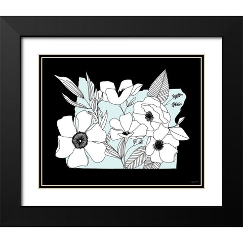 Oregon Flowers Black Modern Wood Framed Art Print with Double Matting by Brown, Kyra