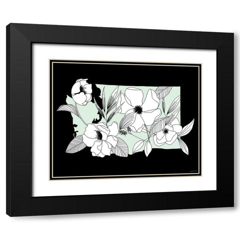 Washington Flowers Black Modern Wood Framed Art Print with Double Matting by Brown, Kyra