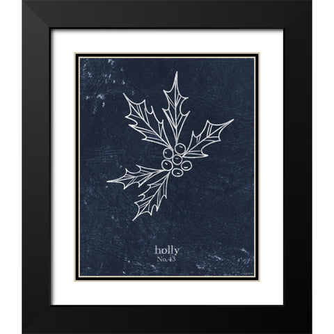 Denim Holly Black Modern Wood Framed Art Print with Double Matting by Brown, Kyra