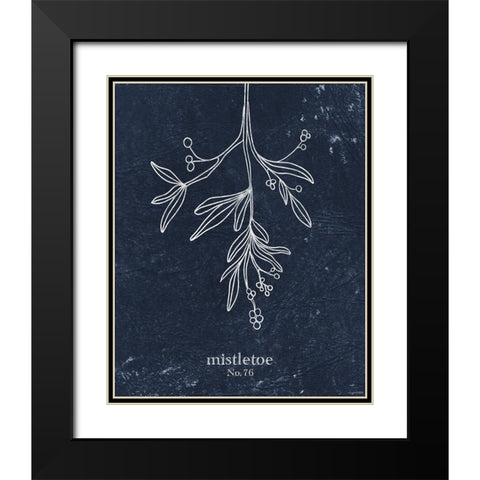 Denim Mistletoe Black Modern Wood Framed Art Print with Double Matting by Brown, Kyra