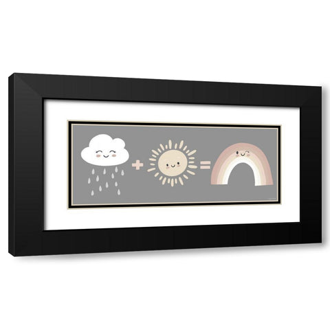 Neutral Rainbow Black Modern Wood Framed Art Print with Double Matting by Brown, Kyra