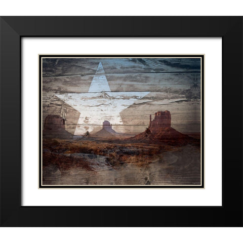 Desert Star Black Modern Wood Framed Art Print with Double Matting by Brown, Kyra