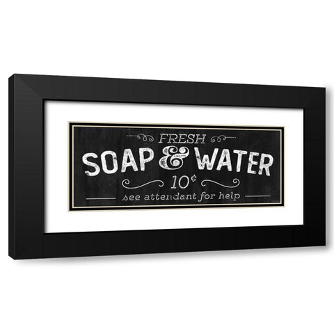Soap and Water Black Modern Wood Framed Art Print with Double Matting by Brown, Kyra