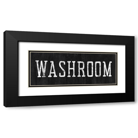Washroom Black Modern Wood Framed Art Print with Double Matting by Brown, Kyra
