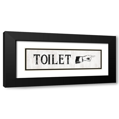 Toilet Black Modern Wood Framed Art Print with Double Matting by Brown, Kyra