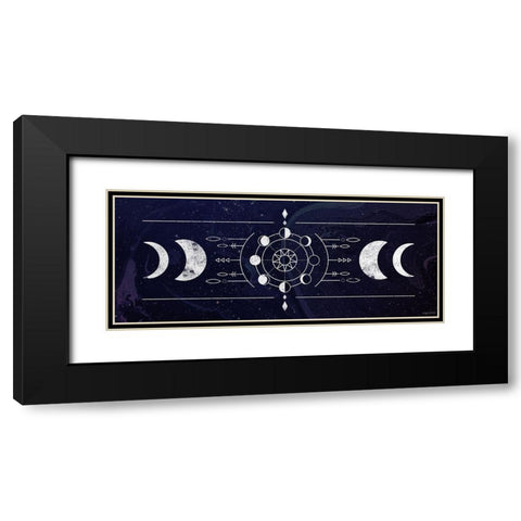 Purple Moons Black Modern Wood Framed Art Print with Double Matting by Brown, Kyra