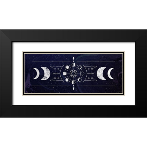 Purple Moons Black Modern Wood Framed Art Print with Double Matting by Brown, Kyra