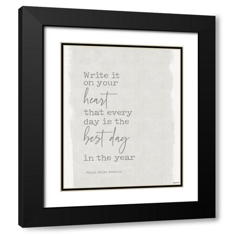 Best Day Black Modern Wood Framed Art Print with Double Matting by Brown, Kyra