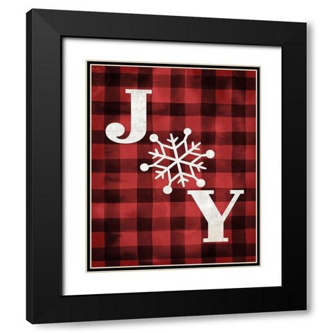 Plaid Joy Black Modern Wood Framed Art Print with Double Matting by Brown, Kyra
