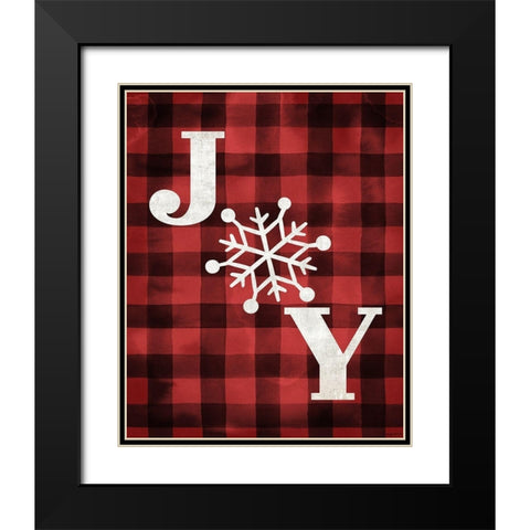 Plaid Joy Black Modern Wood Framed Art Print with Double Matting by Brown, Kyra