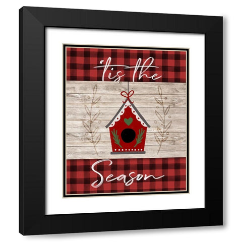 Tis the Season Black Modern Wood Framed Art Print with Double Matting by Brown, Kyra