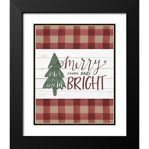 Merry and Bright Black Modern Wood Framed Art Print with Double Matting by Brown, Kyra