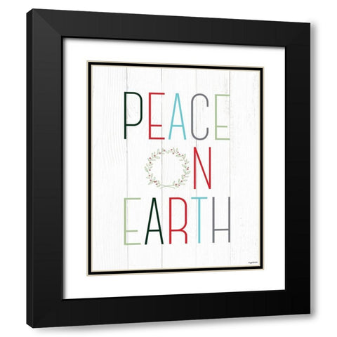 Peace on Earth   Black Modern Wood Framed Art Print with Double Matting by Brown, Kyra