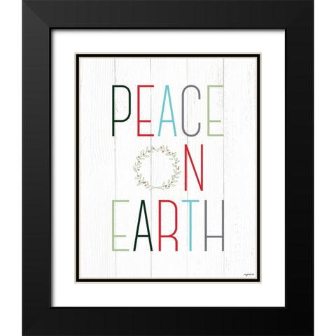 Peace on Earth   Black Modern Wood Framed Art Print with Double Matting by Brown, Kyra