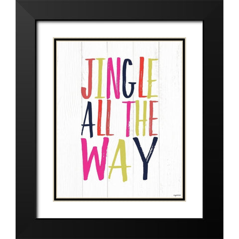 Jingle All the Way Black Modern Wood Framed Art Print with Double Matting by Brown, Kyra