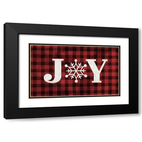 Plaid Joy Black Modern Wood Framed Art Print with Double Matting by Brown, Kyra