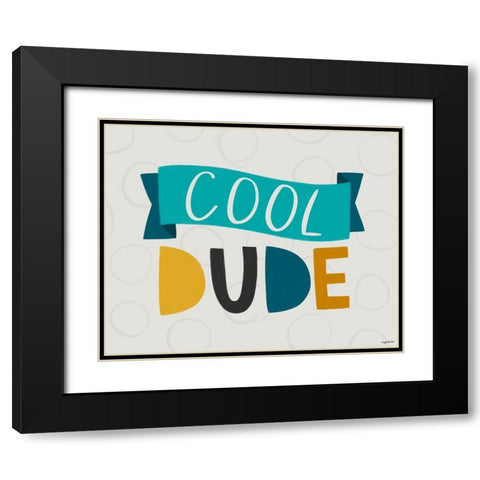 Cool Dude Black Modern Wood Framed Art Print with Double Matting by Brown, Kyra