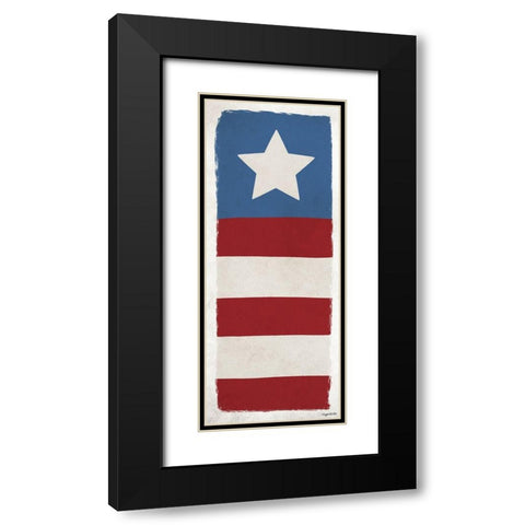 Star Flag Black Modern Wood Framed Art Print with Double Matting by Brown, Kyra