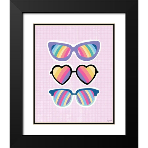 Glasses of Color Black Modern Wood Framed Art Print with Double Matting by Brown, Kyra