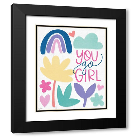 You Go Girl Black Modern Wood Framed Art Print with Double Matting by Brown, Kyra