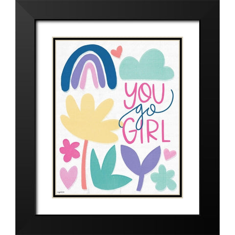 You Go Girl Black Modern Wood Framed Art Print with Double Matting by Brown, Kyra