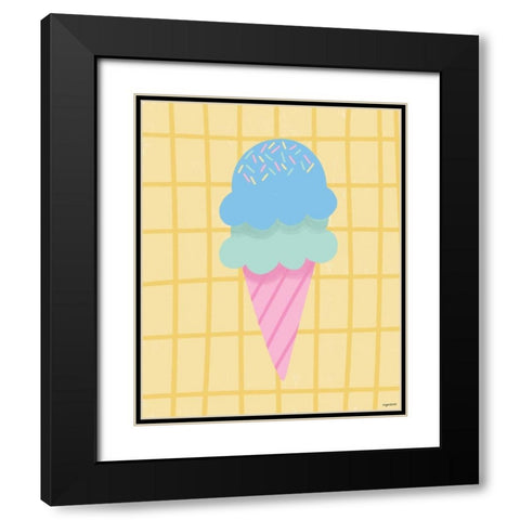 Ice Cream I Black Modern Wood Framed Art Print with Double Matting by Brown, Kyra
