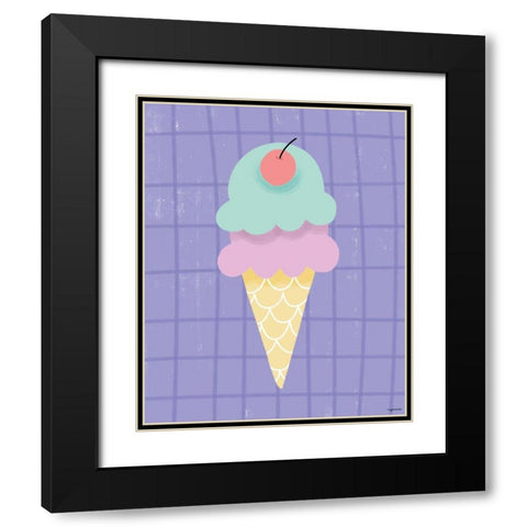 Ice Cream II Black Modern Wood Framed Art Print with Double Matting by Brown, Kyra