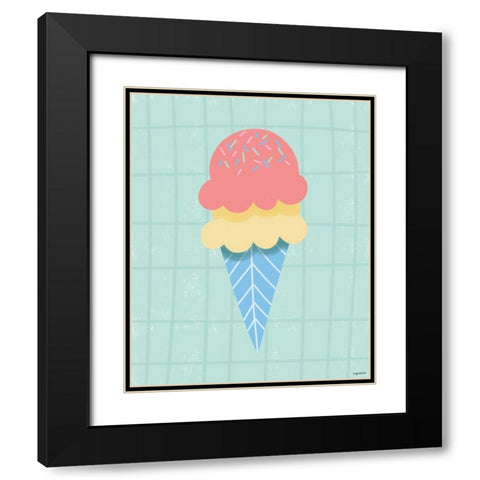 Ice Cream III Black Modern Wood Framed Art Print with Double Matting by Brown, Kyra