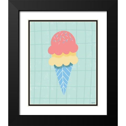 Ice Cream III Black Modern Wood Framed Art Print with Double Matting by Brown, Kyra