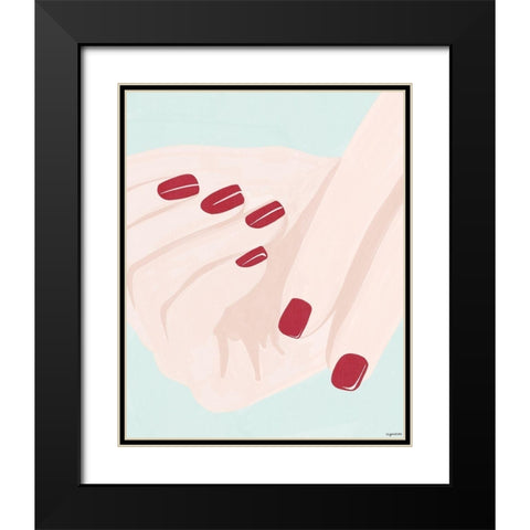 Hand III Black Modern Wood Framed Art Print with Double Matting by Brown, Kyra