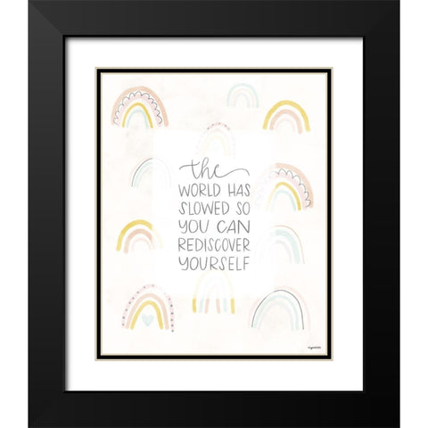 World Slowed Black Modern Wood Framed Art Print with Double Matting by Brown, Kyra