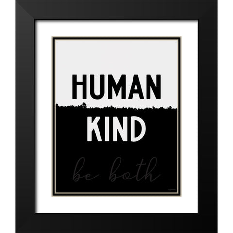 Human Kind Black Modern Wood Framed Art Print with Double Matting by Brown, Kyra