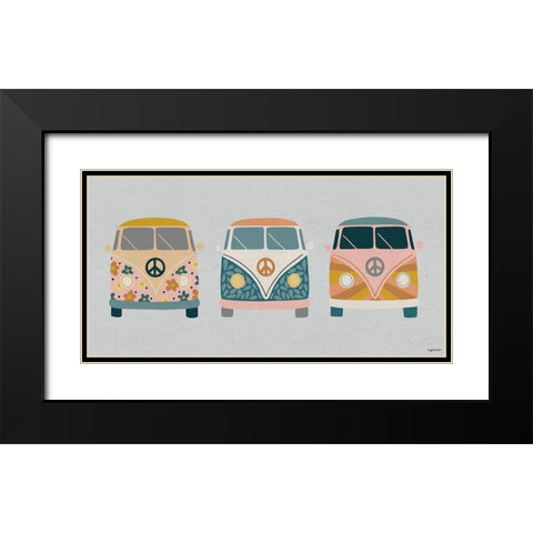 Busses Black Modern Wood Framed Art Print with Double Matting by Brown, Kyra
