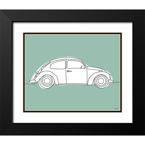 Green Car Black Modern Wood Framed Art Print with Double Matting by Brown, Kyra