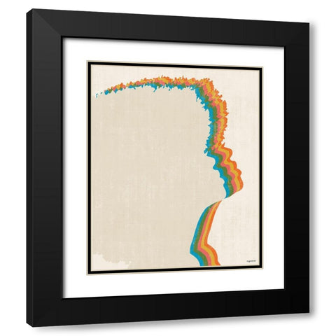 70s Woman II Black Modern Wood Framed Art Print with Double Matting by Brown, Kyra