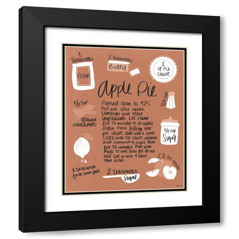 Apple Pie Black Modern Wood Framed Art Print with Double Matting by Brown, Kyra