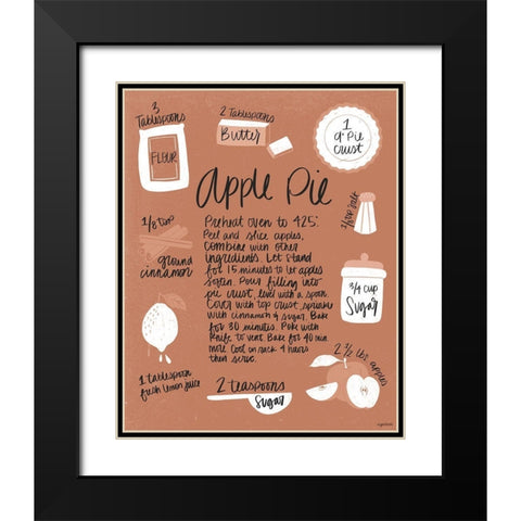 Apple Pie Black Modern Wood Framed Art Print with Double Matting by Brown, Kyra