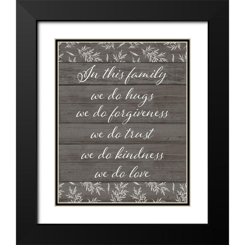 Family Rules Black Modern Wood Framed Art Print with Double Matting by Brown, Kyra