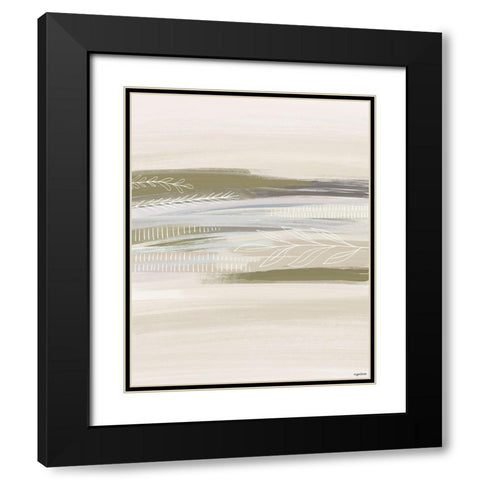 Abstract Black Modern Wood Framed Art Print with Double Matting by Brown, Kyra