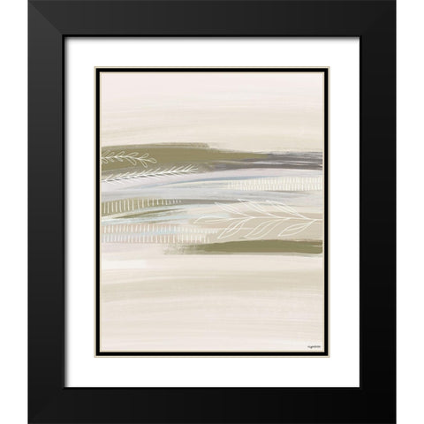 Abstract Black Modern Wood Framed Art Print with Double Matting by Brown, Kyra