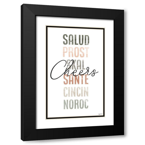 Cheers - Color Black Modern Wood Framed Art Print with Double Matting by Brown, Kyra
