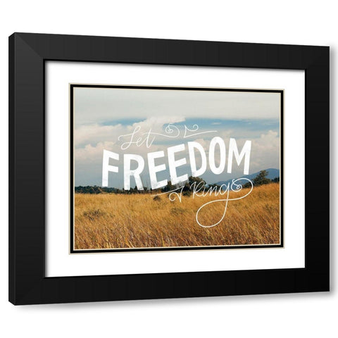 Freedom Prairie Black Modern Wood Framed Art Print with Double Matting by Brown, Kyra