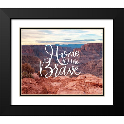 Home of the Brave Black Modern Wood Framed Art Print with Double Matting by Brown, Kyra