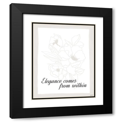 Elegance Black Modern Wood Framed Art Print with Double Matting by Brown, Kyra