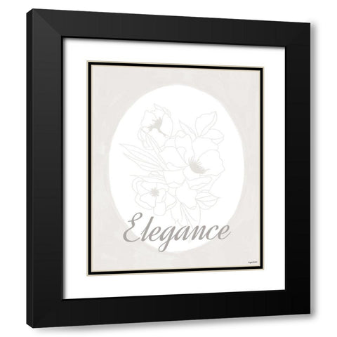 Elegance Black Modern Wood Framed Art Print with Double Matting by Brown, Kyra